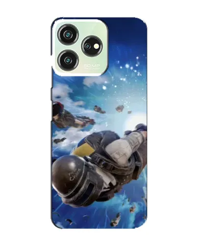 Чехол для ZTE Blade V50 Design с картинкой «Десант PUBG — прыжок»