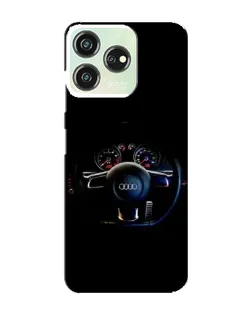 Чехол для ZTE Blade V50 Design с картинкой «Салон Audi — руль»