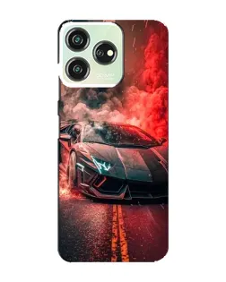 Чехол для ZTE Blade V50 Design с картинкой «Lamborghini красный дым»