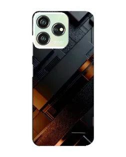 Чехол для ZTE Blade V50 Design с картинкой «Черные геометрические блоки»