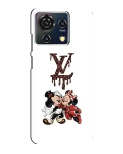 Чехол для ZTE Blade V50 Vita с картинкой «LV и Микки Маус»