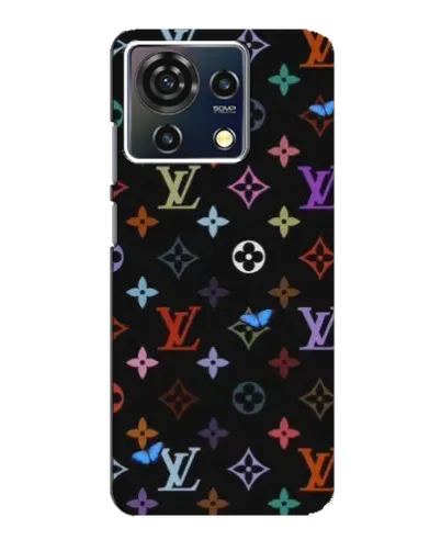 Чехол для ZTE Blade V50 Vita с картинкой «Цветная монограмма LV»