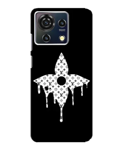 Чехол для ZTE Blade V50 Vita с картинкой «Цветочная монограмма»