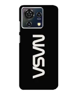 Чехол для ZTE Blade V50 Vita с картинкой «NASA — вертикальный логотип»