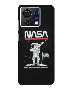 Чехол для ZTE Blade V50 Vita с картинкой «NASA — шагаем по Луне»