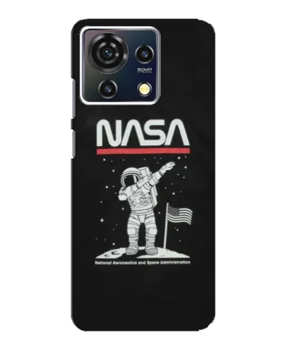 Чехол для ZTE Blade V50 Vita с картинкой «NASA — шагаем по Луне»