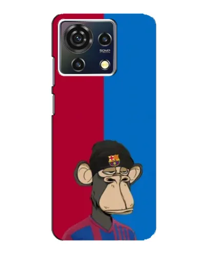 Чехол для ZTE Blade V50 Vita с картинкой «Bored Ape — фанат Барсы»