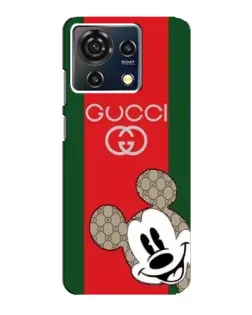 Чехол для ZTE Blade V50 Vita с картинкой «Gucci — полосы и Микки»