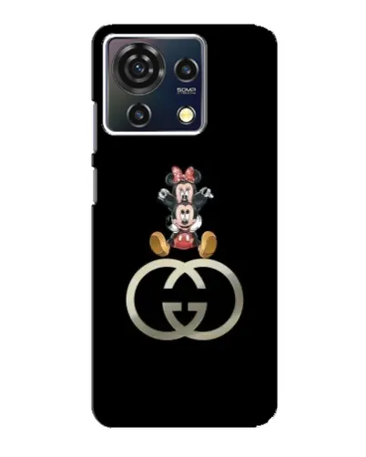 Чехол для ZTE Blade V50 Vita с картинкой «Минни Маус на лого»