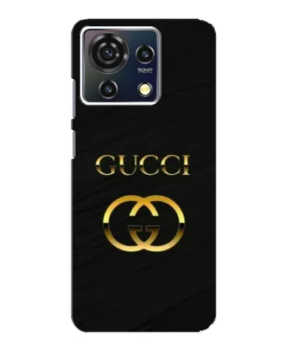 Чехол для ZTE Blade V50 Vita с картинкой «Золотой логотип Gucci»