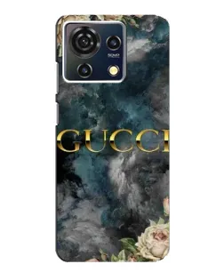 Чехол для ZTE Blade V50 Vita с картинкой «Абстрактные цветы Gucci»
