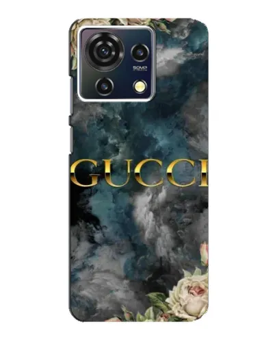 Чехол для ZTE Blade V50 Vita с картинкой «Абстрактные цветы Gucci»