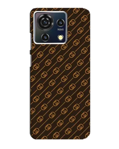 Чехол для ZTE Blade V50 Vita с картинкой «Gucci — золотые диагонали»
