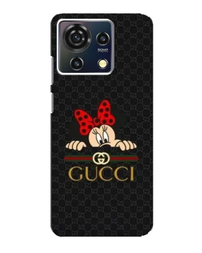 Чехол для ZTE Blade V50 Vita с картинкой «Минни Маус Gucci — черный»