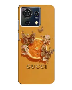 Чохол для ZTE Blade V50 Vita з картинкою «Gucci — золоті метелики»