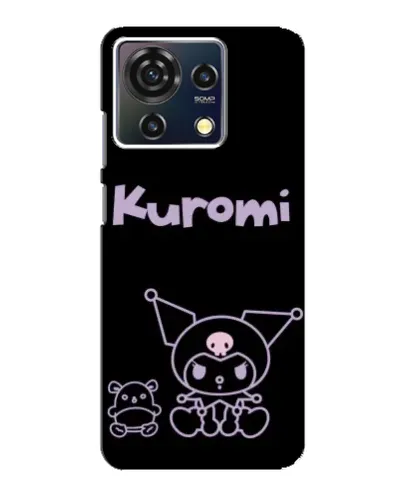 Чехол для ZTE Blade V50 Vita с картинкой «Kuromi — черный минимализм» Чехол для ZTE Blade V50 Vita с картинкой «Kuromi — черный минимализм»