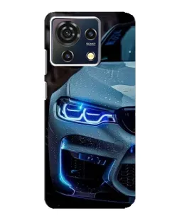 Чехол для ZTE Blade V50 Vita с картинкой «Взгляд BMW с синими фарами»