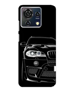 Чехол для ZTE Blade V50 Vita с картинкой «Темный силуэт BMW»