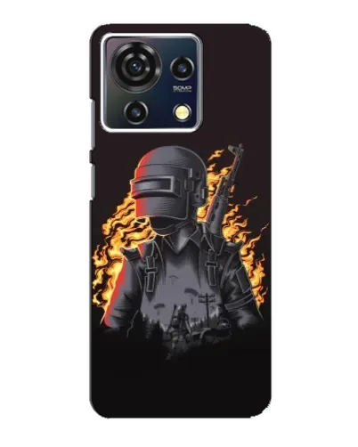 Чехол для ZTE Blade V50 Vita с картинкой «PUBG — огненный силуэт» Чехол для ZTE Blade V50 Vita с картинкой «PUBG — огненный силуэт»