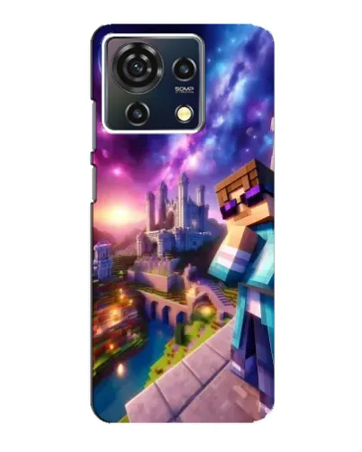 Чехол для ZTE Blade V50 Vita с картинкой «Стив и космос» Чехол для ZTE Blade V50 Vita с картинкой «Стив и космос»