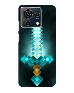 Чехол для ZTE Blade V50 Vita с картинкой «Алмазный меч неон»