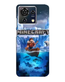 Чехол для ZTE Blade V50 Vita с картинкой «Minecraft ледяной мир»