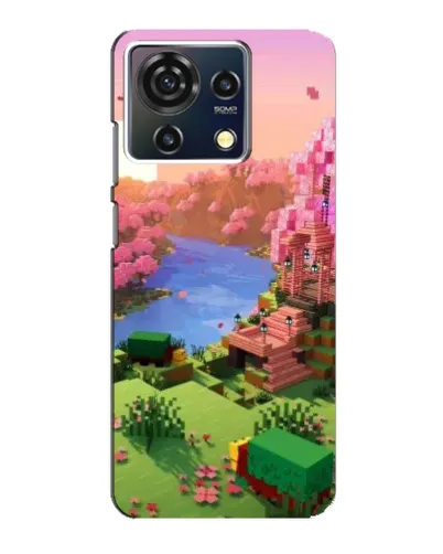 Чехол для ZTE Blade V50 Vita с картинкой «Розовое дерево Minecraft» Чехол для ZTE Blade V50 Vita с картинкой «Розовое дерево Minecraft»