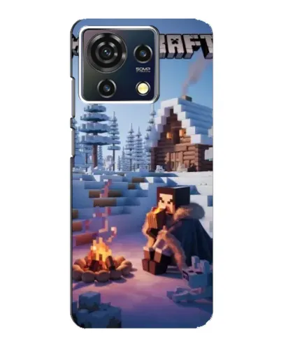 Чехол для ZTE Blade V50 Vita с картинкой «Зимний Minecraft» Чехол для ZTE Blade V50 Vita с картинкой «Зимний Minecraft»