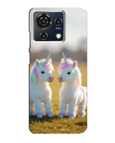Чехол для ZTE Blade V50 Vita с картинкой «Пара единорогов»