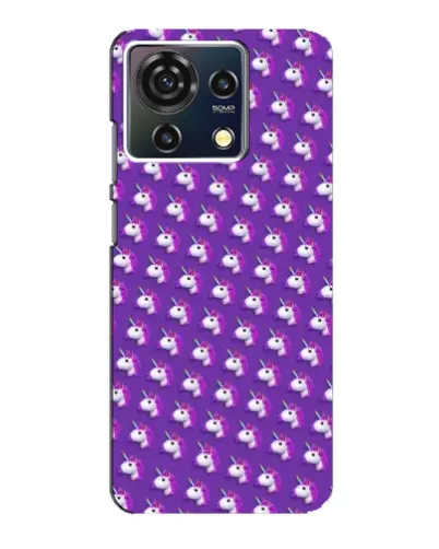 Чехол для ZTE Blade V50 Vita с картинкой «Единороги на фиолетовом»