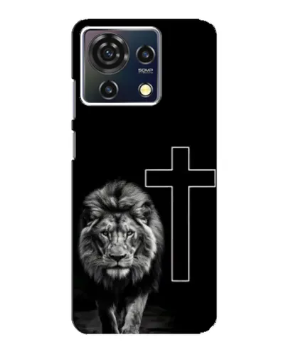 Чехол для ZTE Blade V50 Vita с картинкой «Лев и Крест»