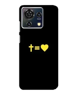 Чехол для ZTE Blade V50 Vita с картинкой «Сердце и Крест»