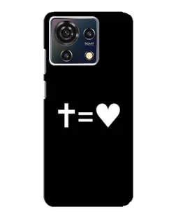 Чехол для ZTE Blade V50 Vita с картинкой «Крест и Сердце»