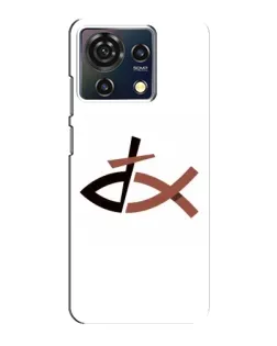 Чехол для ZTE Blade V50 Vita с картинкой «Рыба и крест»