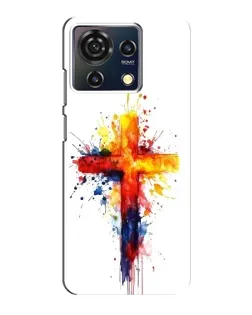 Чехол для ZTE Blade V50 Vita с картинкой «Акварельный крест»