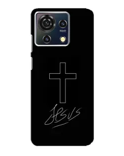Чехол для ZTE Blade V50 Vita с картинкой «Графический крест Jesus» Чехол для ZTE Blade V50 Vita с картинкой «Графический крест Jesus»