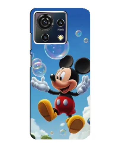 Чехол для ZTE Blade V50 Vita с картинкой «Mickey и мыльные пузыри»