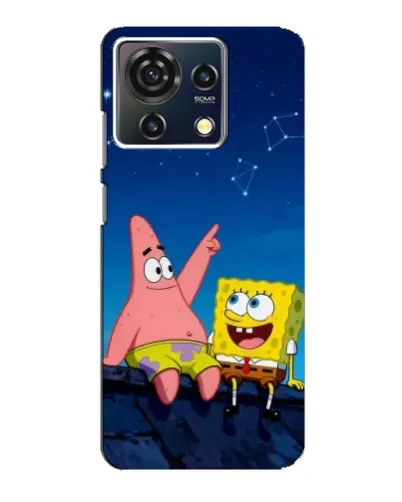 Чехол для ZTE Blade V50 Vita с картинкой «Губка Боб и Патрик ночью» Чехол для ZTE Blade V50 Vita с картинкой «Губка Боб и Патрик ночью»