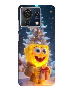 Чехол для ZTE Blade V50 Vita с картинкой «Рождественский Спанч Боб»