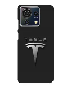 Чехол для ZTE Blade V50 Vita с картинкой «Стальной логотип Tesla»