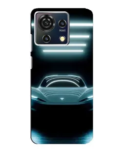 Чехол для ZTE Blade V50 Vita с картинкой «Tesla в неоне»