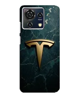 Чехол для ZTE Blade V50 Vita с картинкой «Мраморная Tesla Gold»