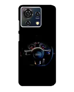 Чехол для ZTE Blade V50 Vita с картинкой «Салон Audi — руль»