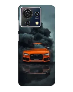 Чехол для ZTE Blade V50 Vita с картинкой «Audi в облаках дыма»