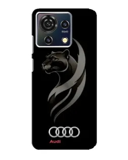 Чехол для ZTE Blade V50 Vita с картинкой «Графика — пантера и Audi»