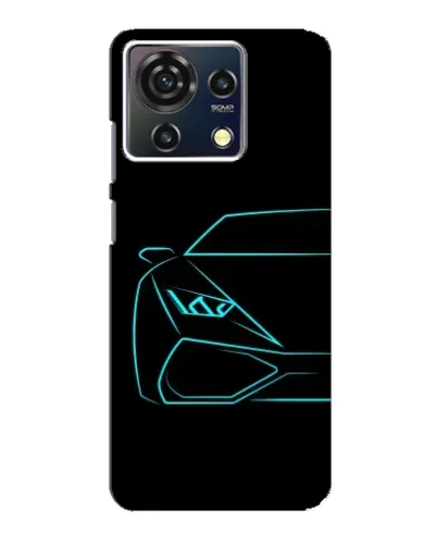 Чехол для ZTE Blade V50 Vita с картинкой «Голубой силуэт Lamborghini» Чехол для ZTE Blade V50 Vita с картинкой «Голубой силуэт Lamborghini»