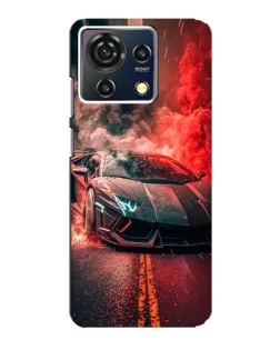 Чехол для ZTE Blade V50 Vita с картинкой «Lamborghini красный дым»