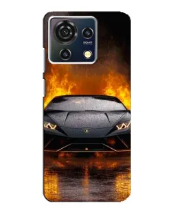 Чехол для ZTE Blade V50 Vita с картинкой «Lamborghini в огне»