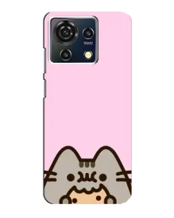 Чехол для ZTE Blade V50 Vita с картинкой «Pusheen и печенье»