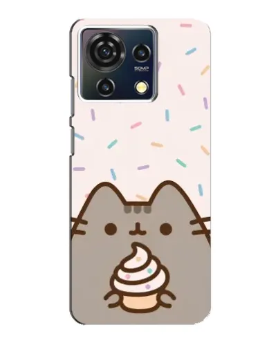 Чехол для ZTE Blade V50 Vita с картинкой «Пушин с кексом»